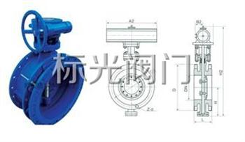 SD343X伸缩法兰偏心蝶阀结构图
